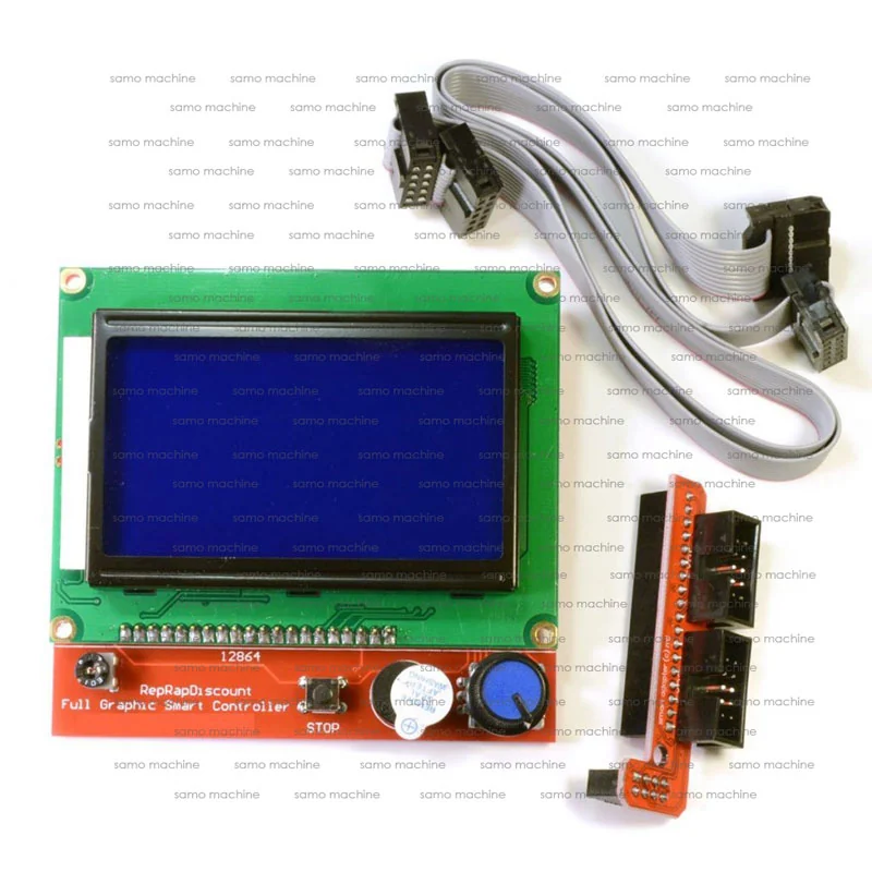 lcd-12864-full-graphic-smart-controller-main-view-01 نمای اصلی نمایشگر LCD 12864 پرینتر سه بعدی سامو ماشین