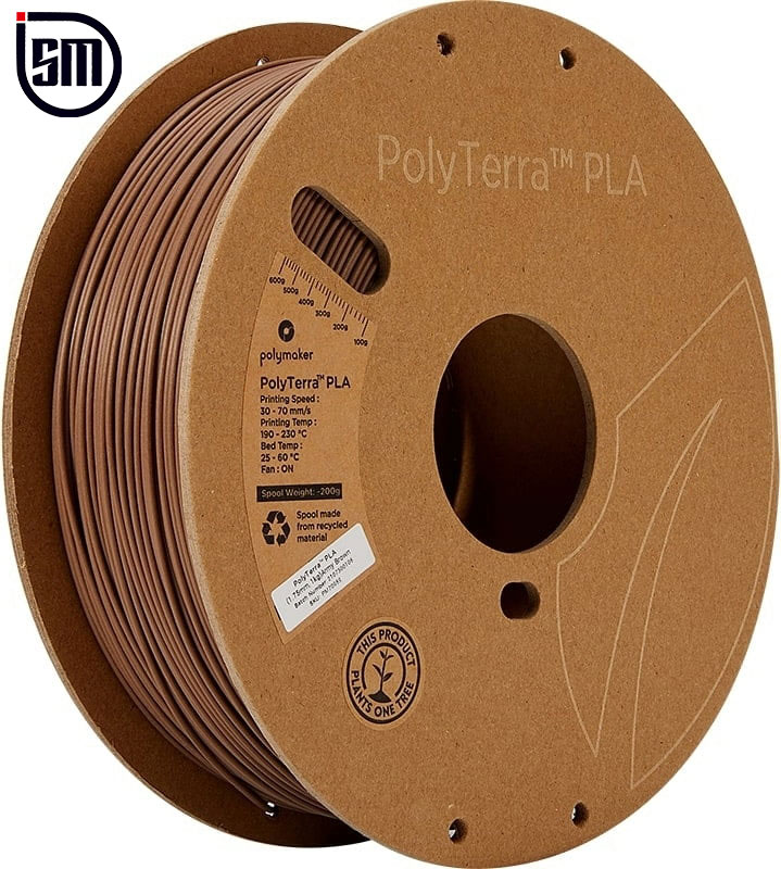 فیلامنت PLA رنگ قهوه ای ارتشی مارک ترا 1.75میلی متر