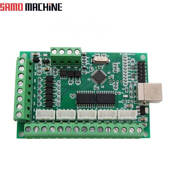 mach3-usb-cnc-controller-green-main-view-01 نمای اصلی کنترلر CNC USB Mach3 سبز سامو ماشین