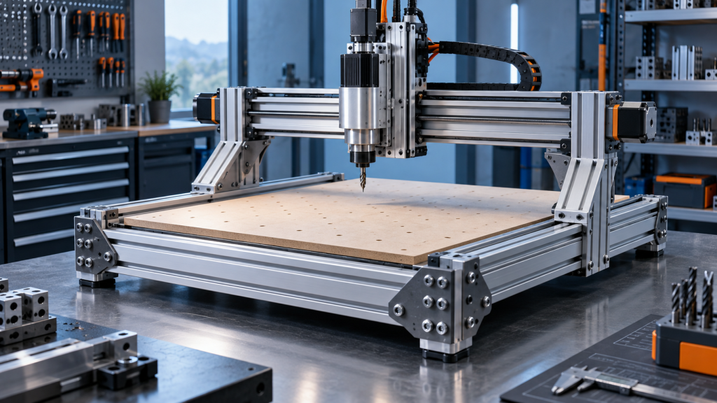 انتخاب پروفیل آلومینیومی شیاردار برای میز CNC