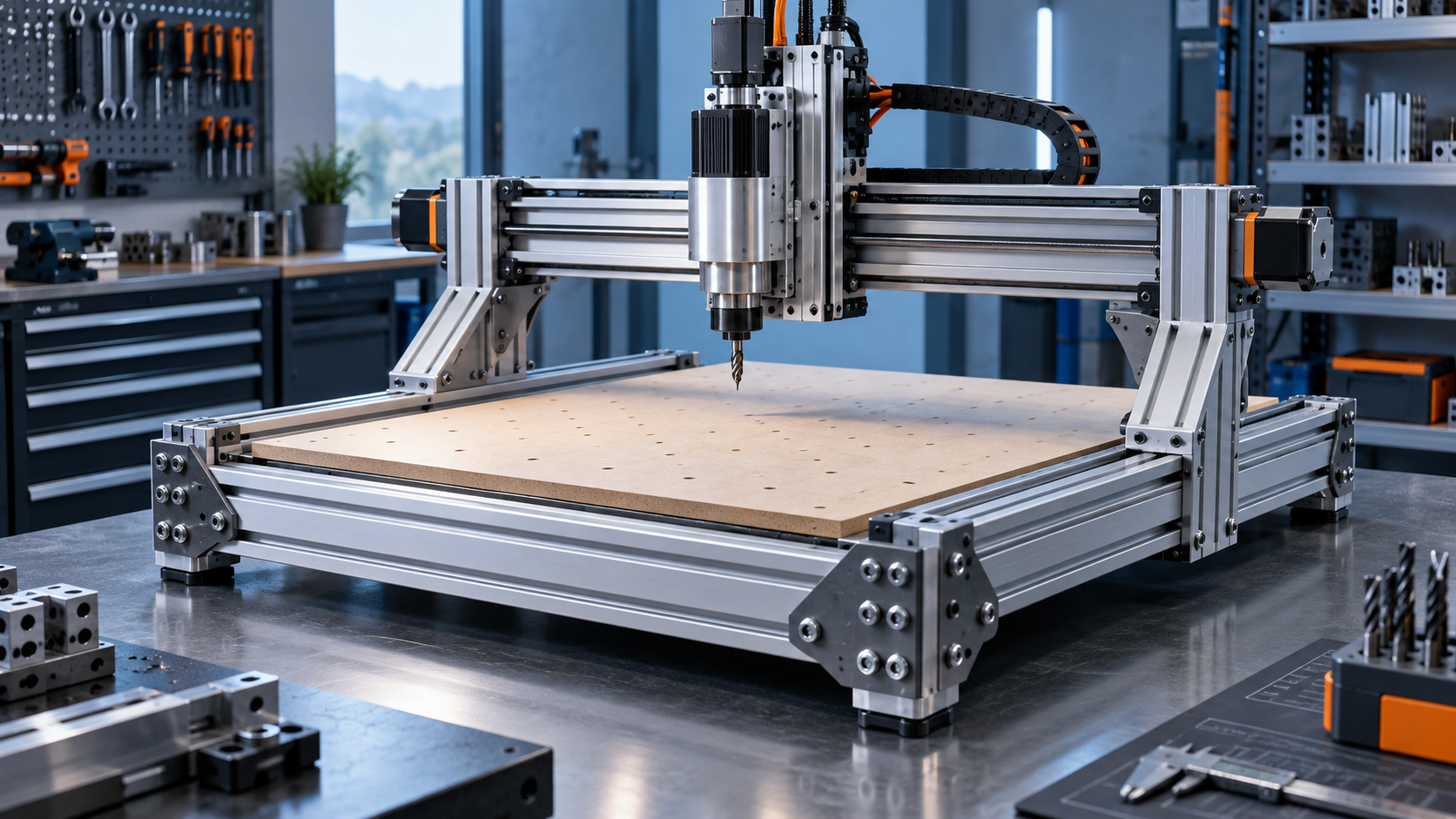 انتخاب پروفیل آلومینیومی شیاردار برای میز CNC